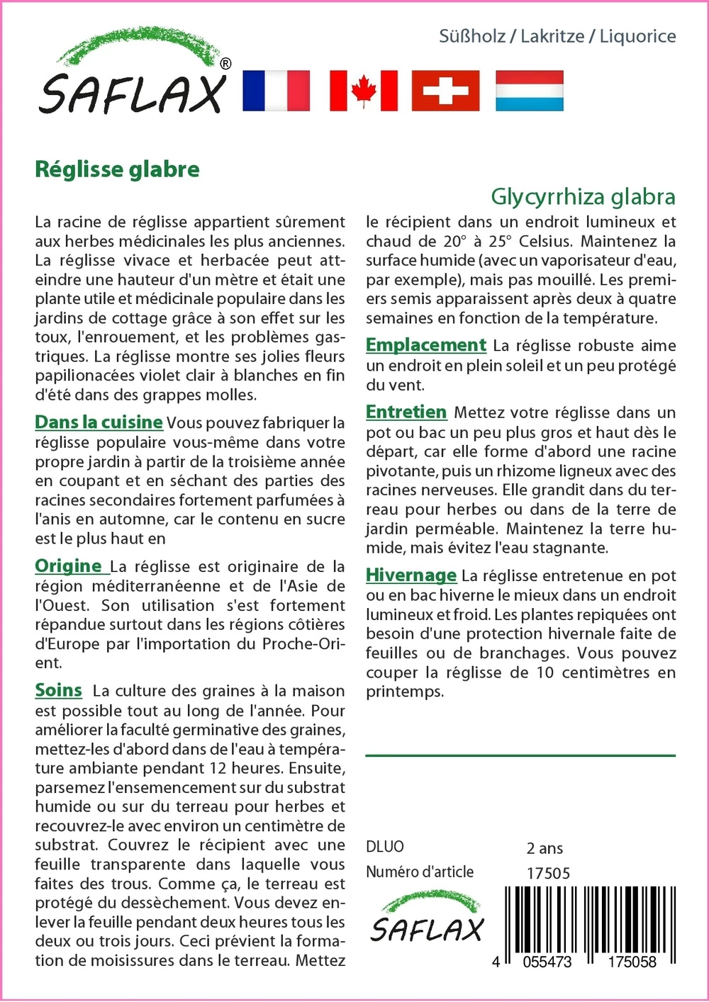 Kit De Culture - Réglisse Glabre - 30 Graines - Glycyrrhiza Glabra 5 Kit De Culture - Réglisse Glabre - 30 Graines - Glycyrrhiza Glabra - Image 3