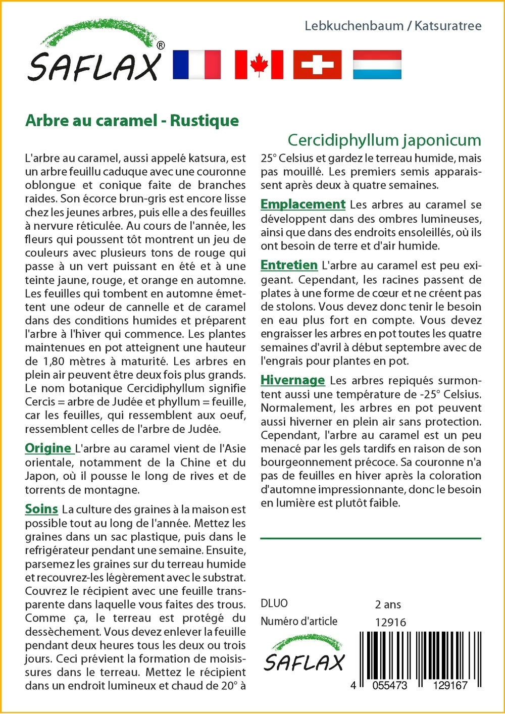 Kit De Culture - Arbre Au Caramel - 200 Graines - Cercidiphyllum Japonicum 5 Kit De Culture - Arbre Au Caramel - 200 Graines - Cercidiphyllum Japonicum - Image 3