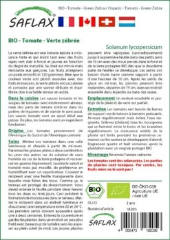 Kit De Culture - Bio - Tomate - Verte Zébrée - 10 Graines - Solanum Lycopersicum -Flora Soldes 640641b0524e49.03619157