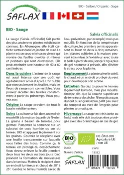 Kit De Culture - Bio - Sauge - 60 Graines - Salvia Officinalis 11 Kit De Culture - Bio - Sauge - 60 Graines - Salvia Officinalis -Flora Soldes 640641bf633633.78306731