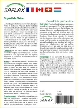 Kit De Culture - Orgueil De Chine - 10 Graines - Caesalpinia Pulcherrima -Flora Soldes 640641f136dc53.00647808