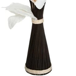 ATMOSPHERA Fagot De Fleurs Et Tiges Séchées Blanc Et Noir D. 36 X H. 100 Cm -Flora Soldes 64821bbb535164.87538122