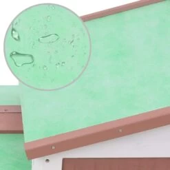 VIDAXL Clapier Large D'extérieur Marron Et Blanc 145x45x85 Cm Bois -Flora Soldes 64996c4a28ceb2.72286596