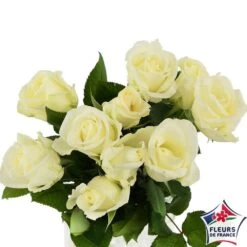 Botte 10 Roses ''Fleurs De France'' H.50cm Coloris Variables 11 Botte 10 Roses ''Fleurs De France'' H.50cm Coloris Variables -Flora Soldes 907464 001